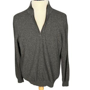 Neiman Marcus Men's Cashmere Quarter-Zip Sweater Size XL